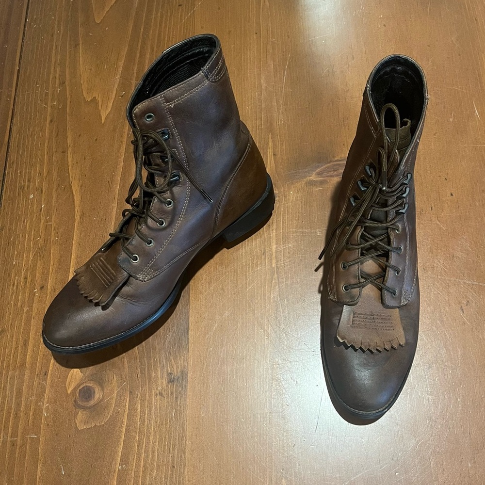 Women’s Ariat Heritage Lacer Boots Distressed Brown Size 8.5